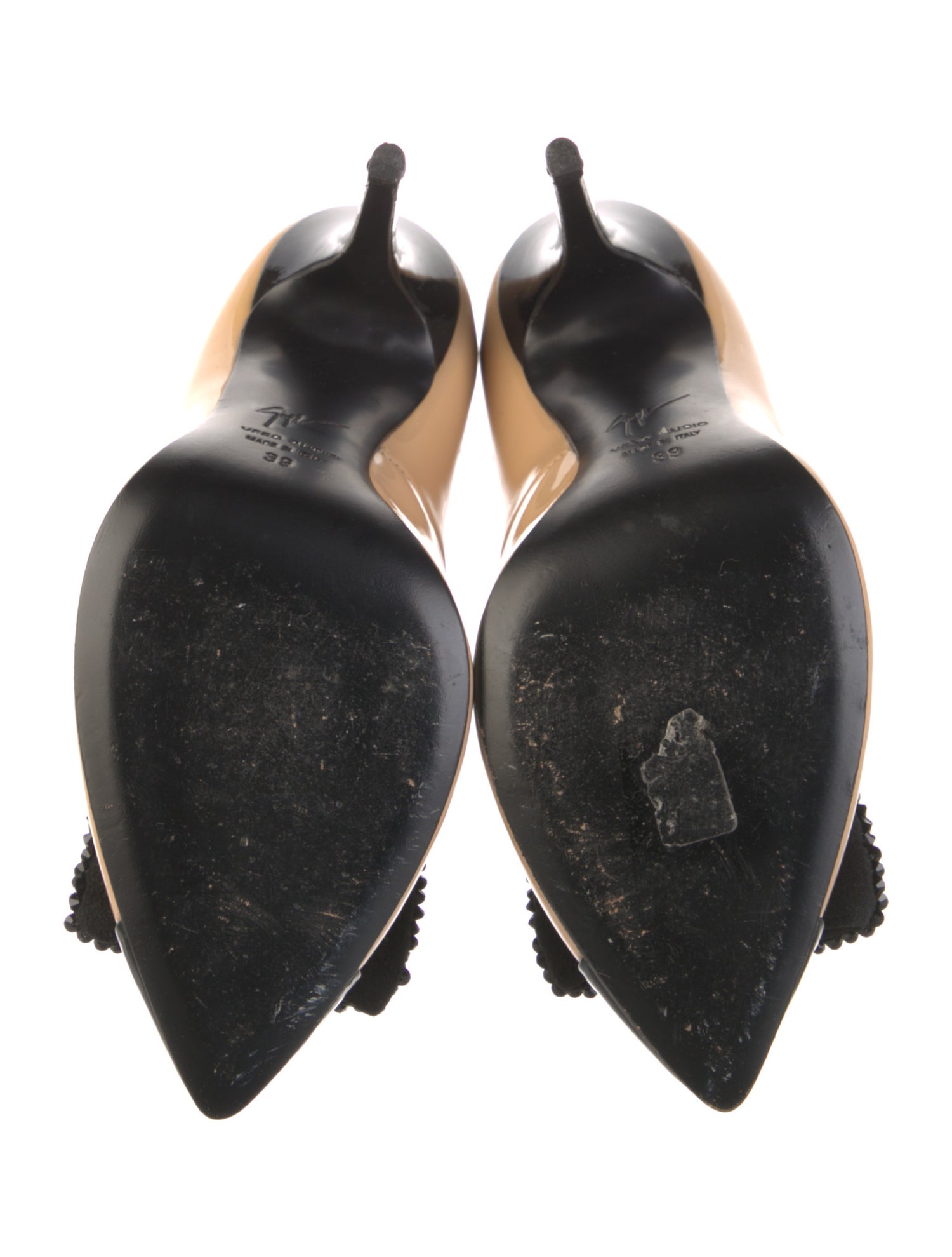 Giuseppe Zanotti Patent Leather Colorblock Pattern Pumps